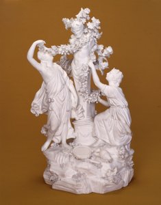 图组两个Bacchantes装饰潘，德比，1780（瓷器）